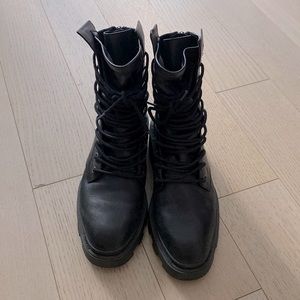 ASH Maddox platform Moto boots, size 8/38.